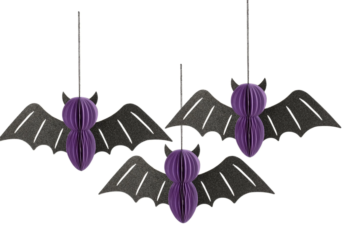 Flying Bats Paper Decoration Set