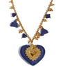 Denim Heart Charm Necklace