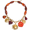 Retro Sun & Bead Resin Charm Necklace