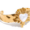 Heart and Pearl Cuff Bracelet