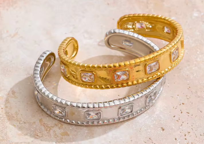 Inlay Waterproof Chunky Bangle
