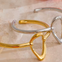 Fine Line Oval Cuff Bracelet