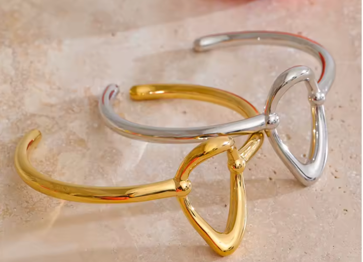Fine Line Oval Cuff Bracelet