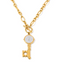 Big Key Shaped Double Sided Pendant Necklace