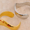 Steel Wide Bangle Curved