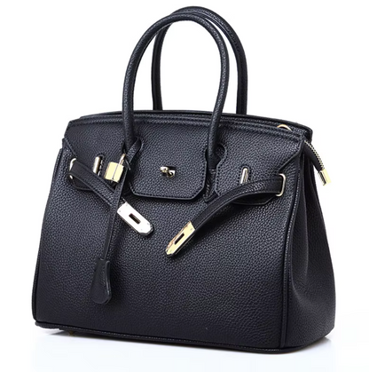 Buckle Front top Handle with Strap Purse