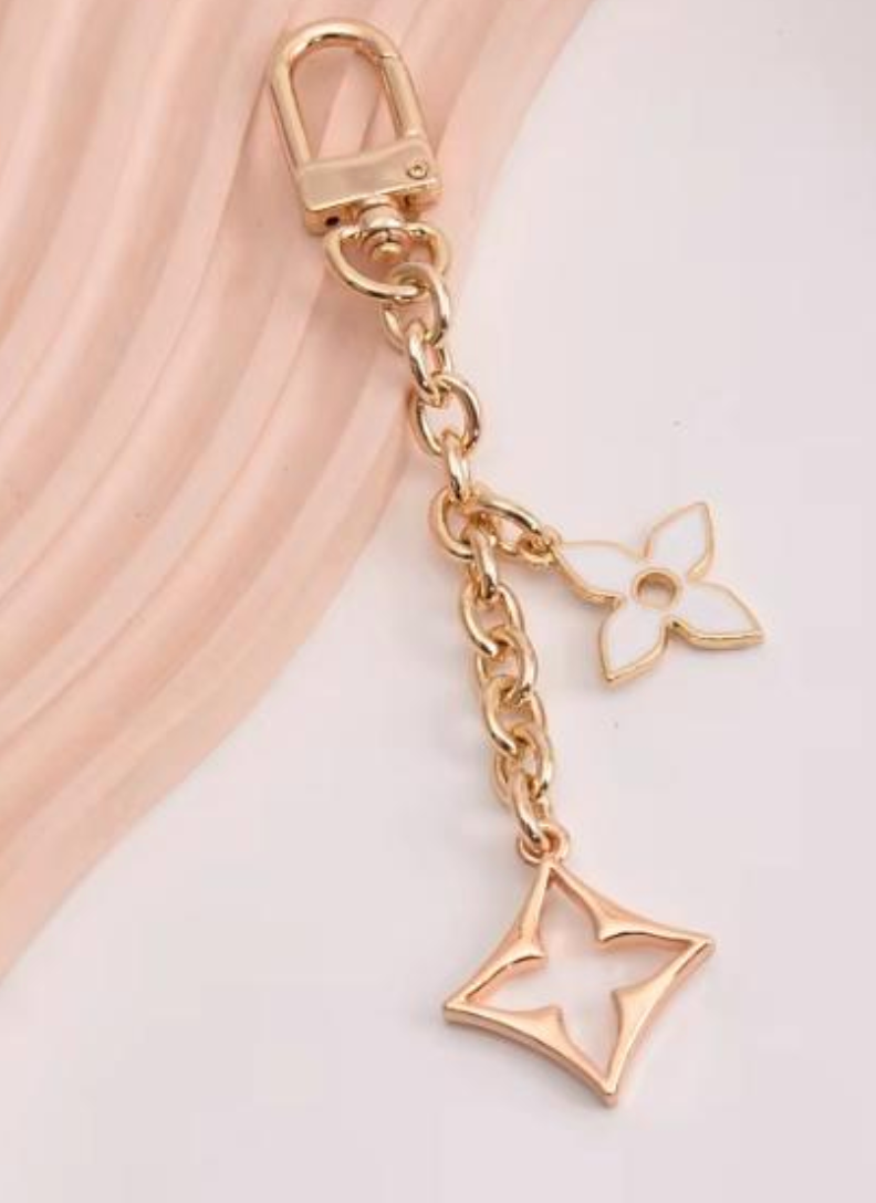 Purse Charm Key Chain Gold Medallion