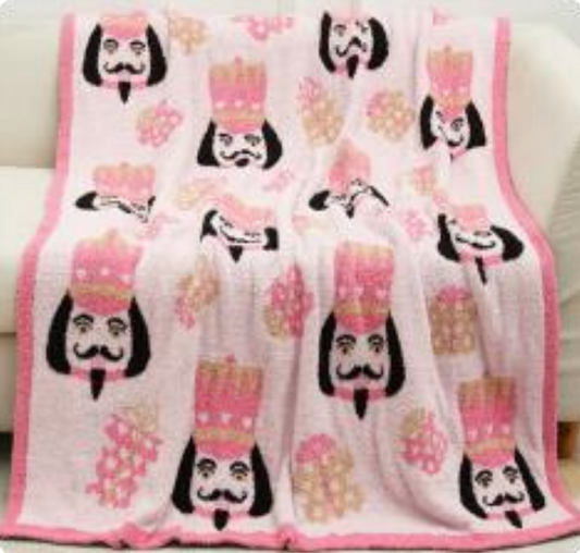 Ultra-Soft Large Nutcracker Blanket