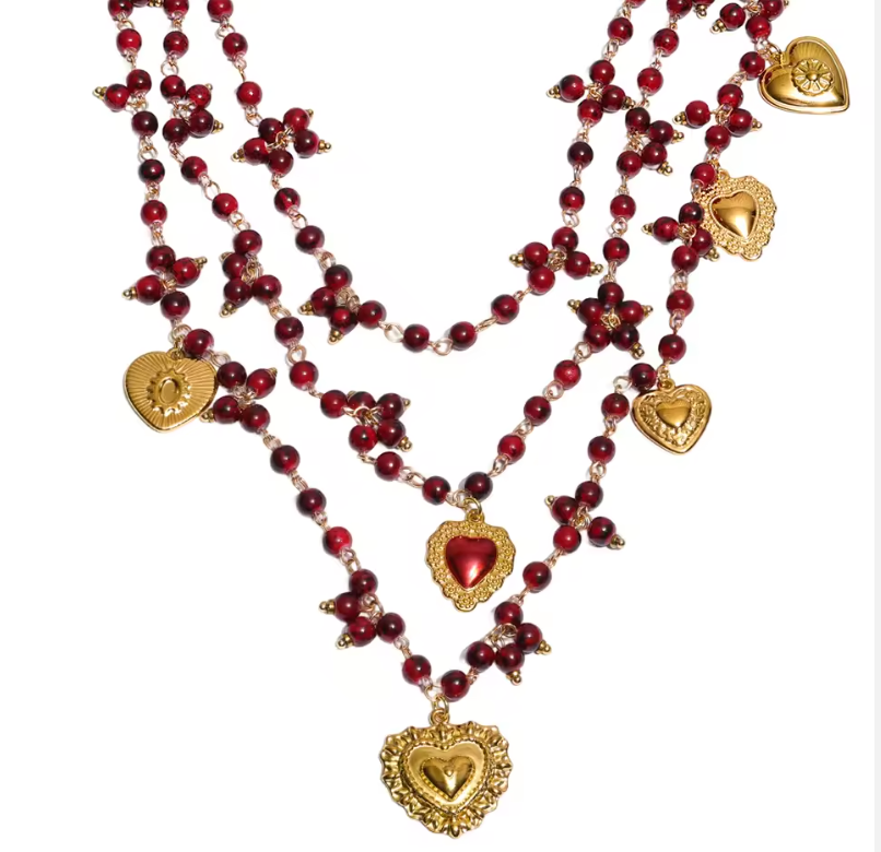 Multi Layer Pearl Beaded Necklace