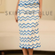 Scalloped Knit Midi Skirt