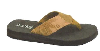 Corky's Summer Break Tan Flower Emboss