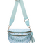 Oversized Nylon Double Zipper Leopard Crossbody in MINT
