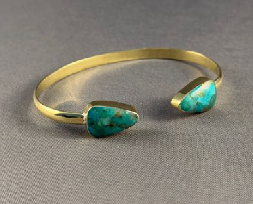 Brass Open Triangle Cuff