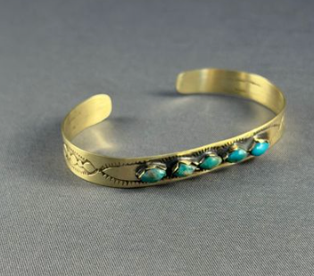 Brass matte oxidized cuff