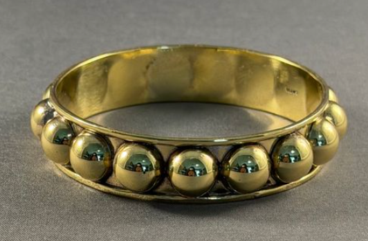 Brass Ball Cuff