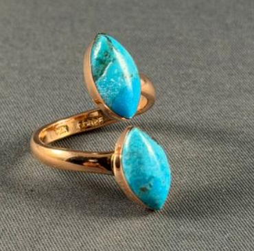 Copper Double Diamond Adjustable Ring