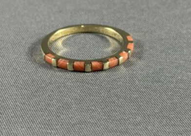 Brass mini in lay stacker ring