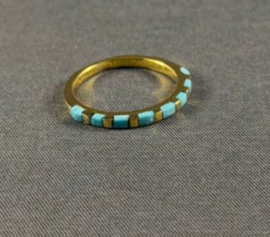 Brass mini in lay stacker ring
