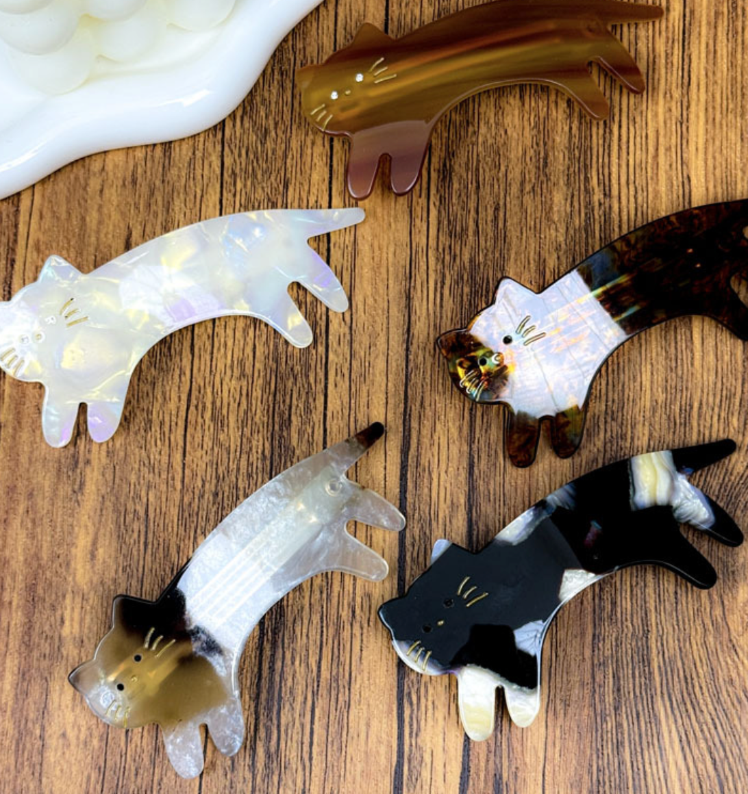 Korean Style Kitten Acetate Hair Clip