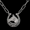 VINTAGE REPRODUCTION STERLING PLATED CHAIN WITH VINTAGE HORSE