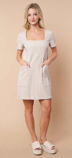 30A Short Sleeve Solid Knit Dress