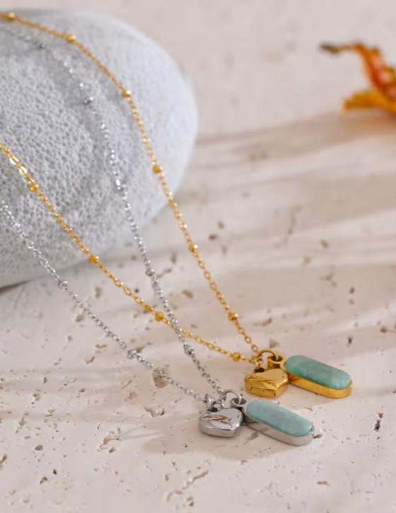 Natural Stone Pendant Necklace