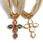Linen Cross Necklace