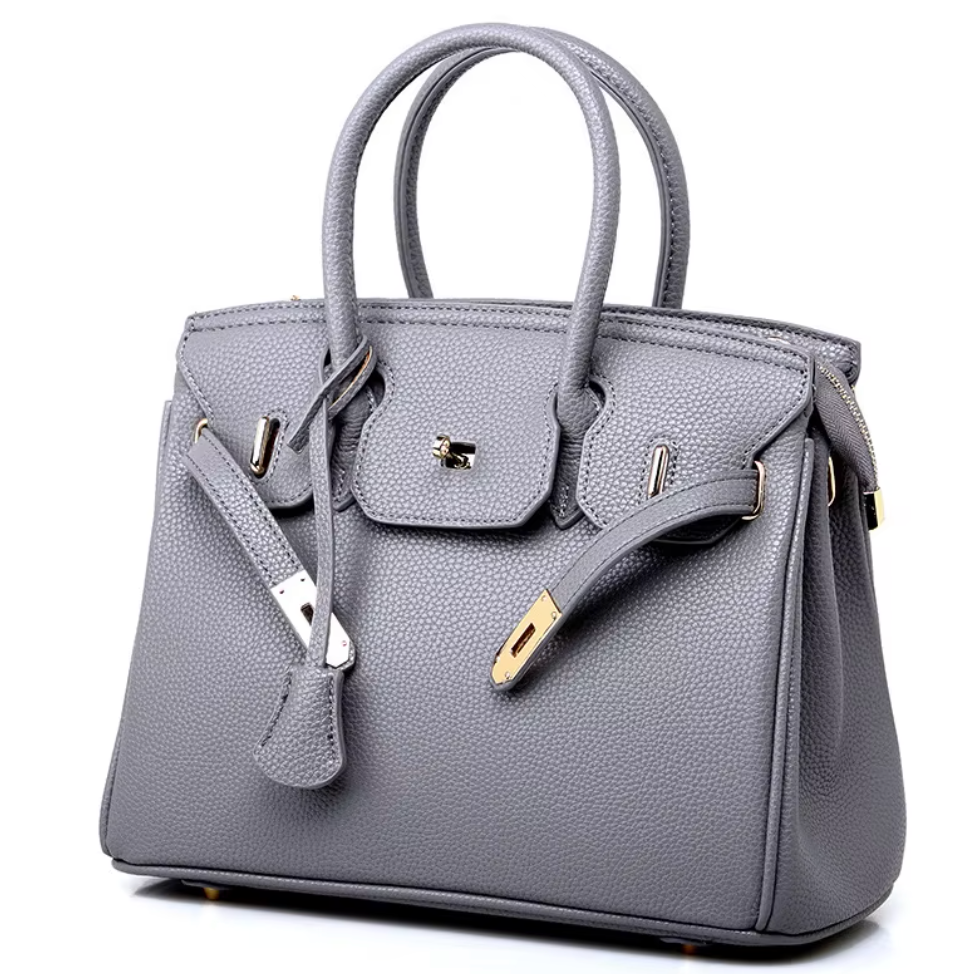 Buckle Front top Handle with Strap Purse