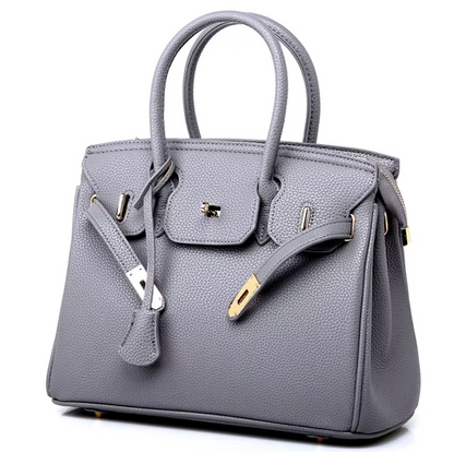 Buckle Front top Handle with Strap Purse