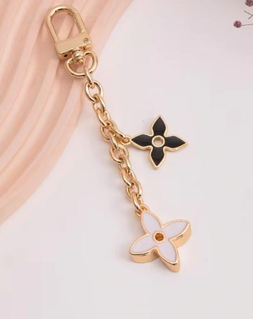 Purse Charm Key Chain Flower