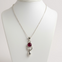 Sterling Silver Pink Gemstone Necklace