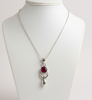 Sterling Silver Pink Gemstone Necklace