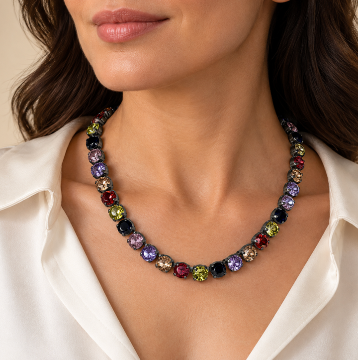 Emma Evelyn "Alice" CZ Multi Diamond  Adjustable Necklace