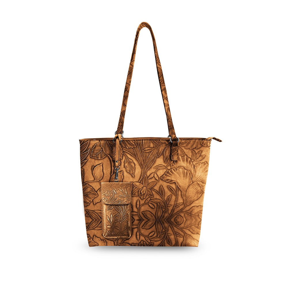 Floral Tote W/Crossbody