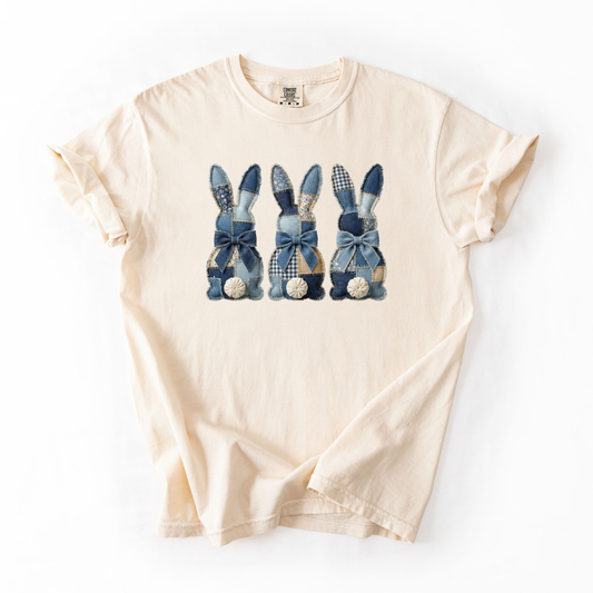 Denim Rabbits Graphic Tee