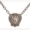 PLATED 18" VINTAGE HORSESHOE MEDALLION WITH VINTAGE TURQUOISE NECKLACE
