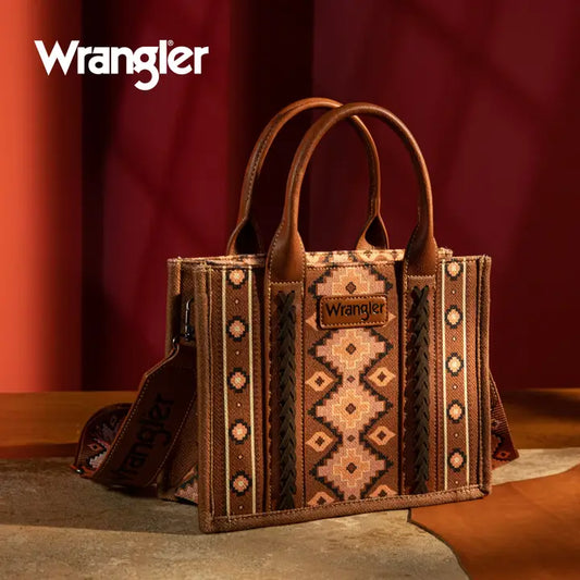 Wrangler Southwestern Print Small Canvas Tote/Crossbody