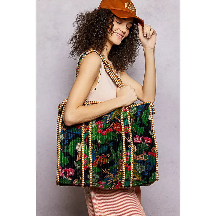 Quilted Large Everyday Tote Bag- A