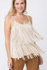 Suede Fringed Camisole Top