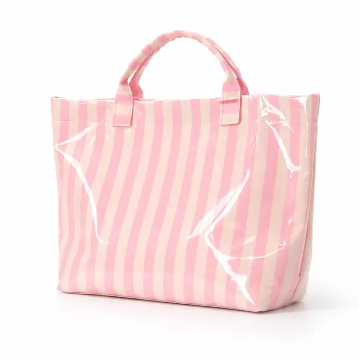Medium Striped Tote Bag  PVC Handbag