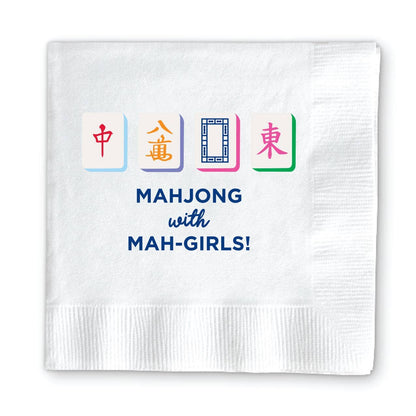 Donovan Designs - MAHJONG COCKTAIL NAPKINS: GET YOUR MAHJ ON