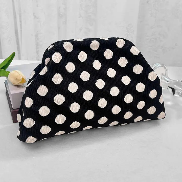 MKS America- Polka Dots Knit Clutch
