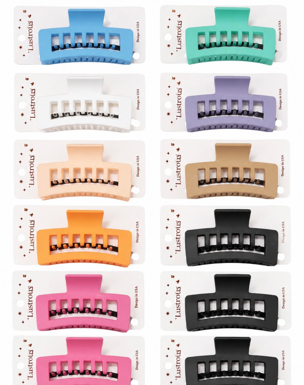 Extra Large Rectangle Hair Clip- Solid
