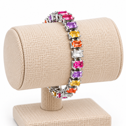 Baguette Pink Crystal Bracelet