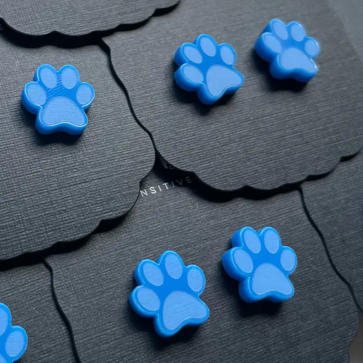 Dixie Bliss Blue Paw Earrings