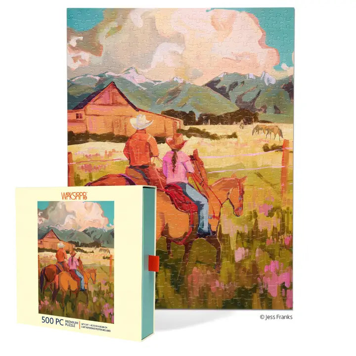 WerkShoppe Saddle Up 500 Piece Puzzle Gift For Horse Lover