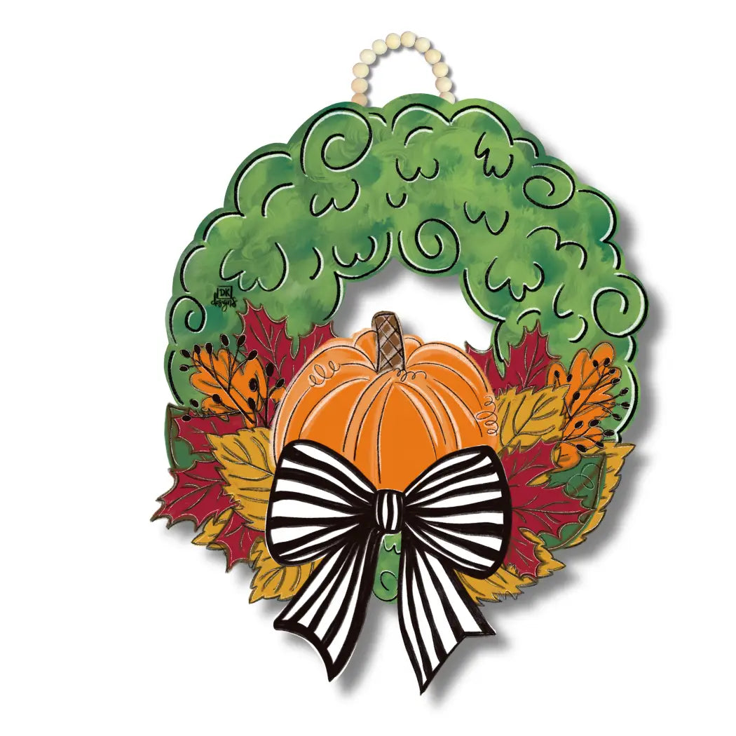 Dk Design- Pumpkin Wreath Door Hanger