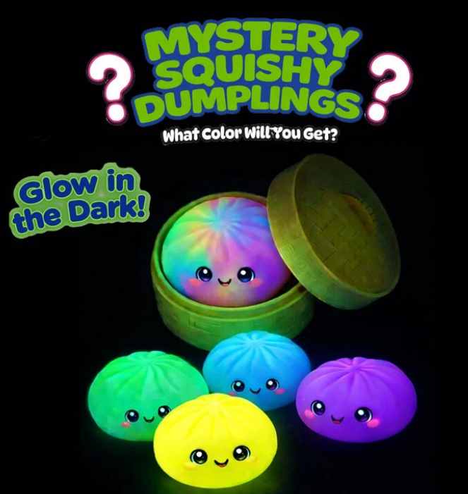 Glitter Dumpling Squishy- Mystery Glow In The Dark
