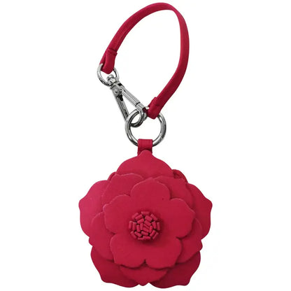 Genuine Leather Hat Clip Bag Charm-Indian Pink
