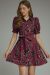 Floral Print Short Puff Sleeve Mini Dress